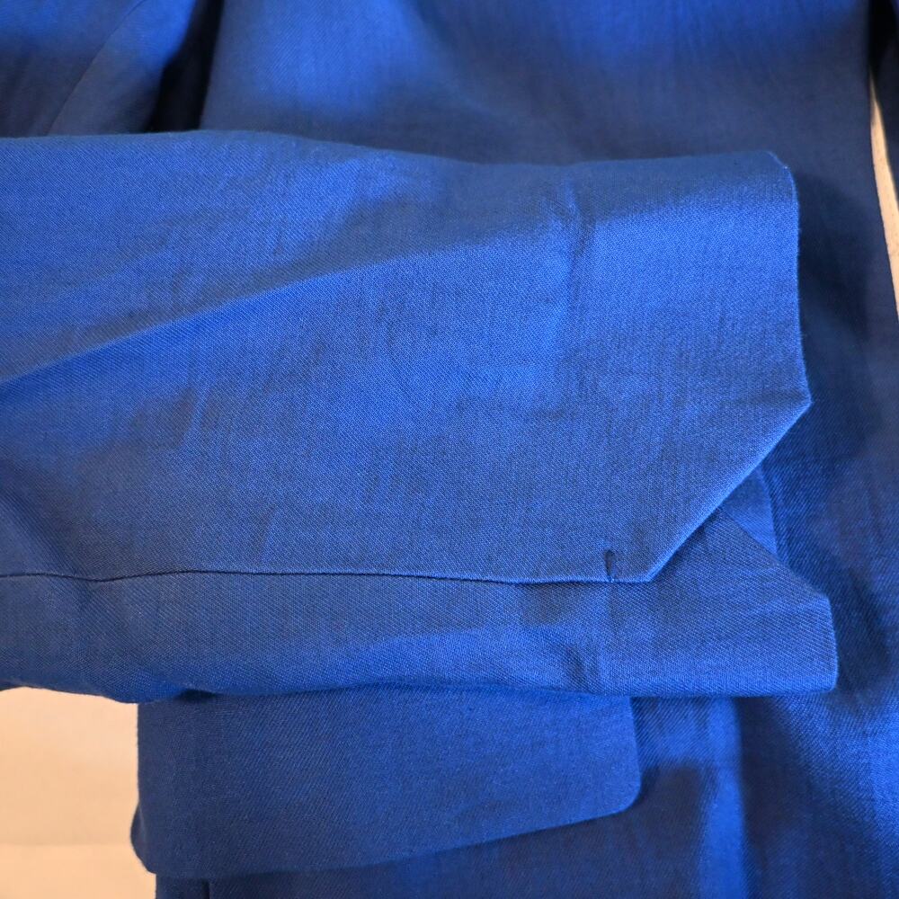 NWT: Zadig & Voltaire Very Open-front Linen Blend Blazer in Blue Saphire - Picture 11 of 16